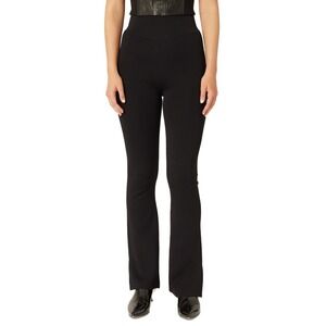 Adrienne Landau Pants Women XS Black‎ Sweater-Knit Boot-Cut Trousers Casual NWT